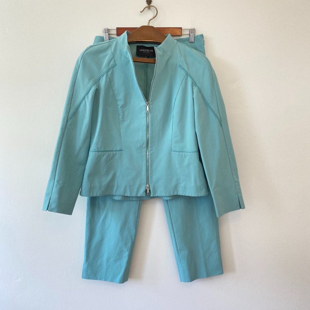 Lafayette 148 Womens Size 4 Cropped Bleecker Pant Jacket Set